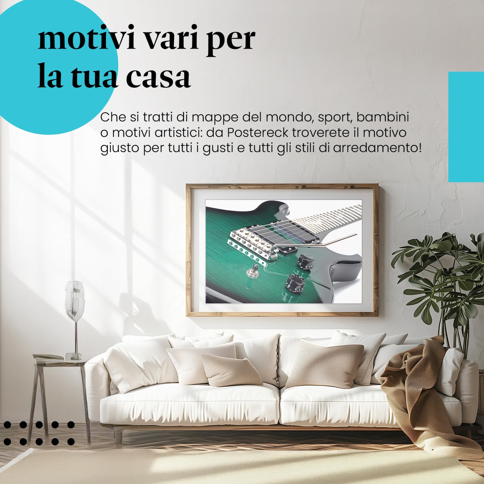 Postereck - 0931 - Chitarra elettrica, strumento musicale, suonare, band, rock - Decorazione da Parete, Stampa Fotografica, Ideen Regalo, Stampa d'Arte - Tela - 100,0 cm x 75,0 cm