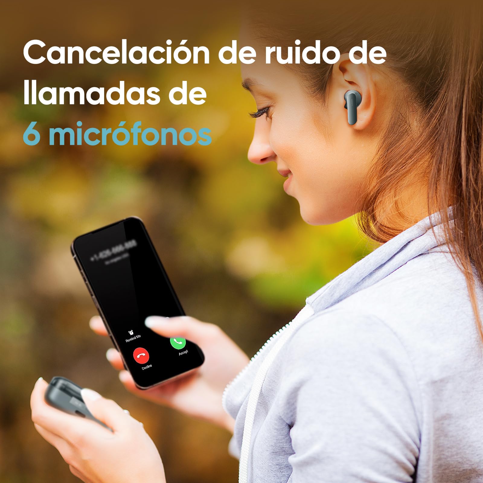 realme Buds Air 7 - Auriculares True inalámbricos, Driver Bass Mega Titanizado de 12,4 mm, ANC Inteligente de 52 dB, Audio Hi-Res & LHDC 5.0, autonomía hasta 52 Horas, Sonido Espacial 360°, Verde