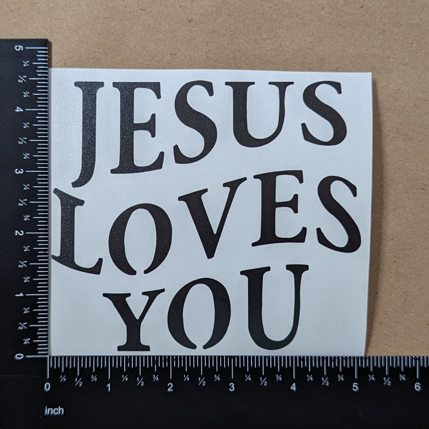 Decalque Jesus Loves You Pacote com 4: Texto Jesus Loves You