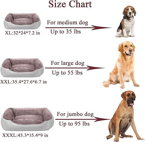 Miniatura 3 de Utotol Cama grande para perros, lavable, ortopédica, impermeable con parte inferior antideslizante