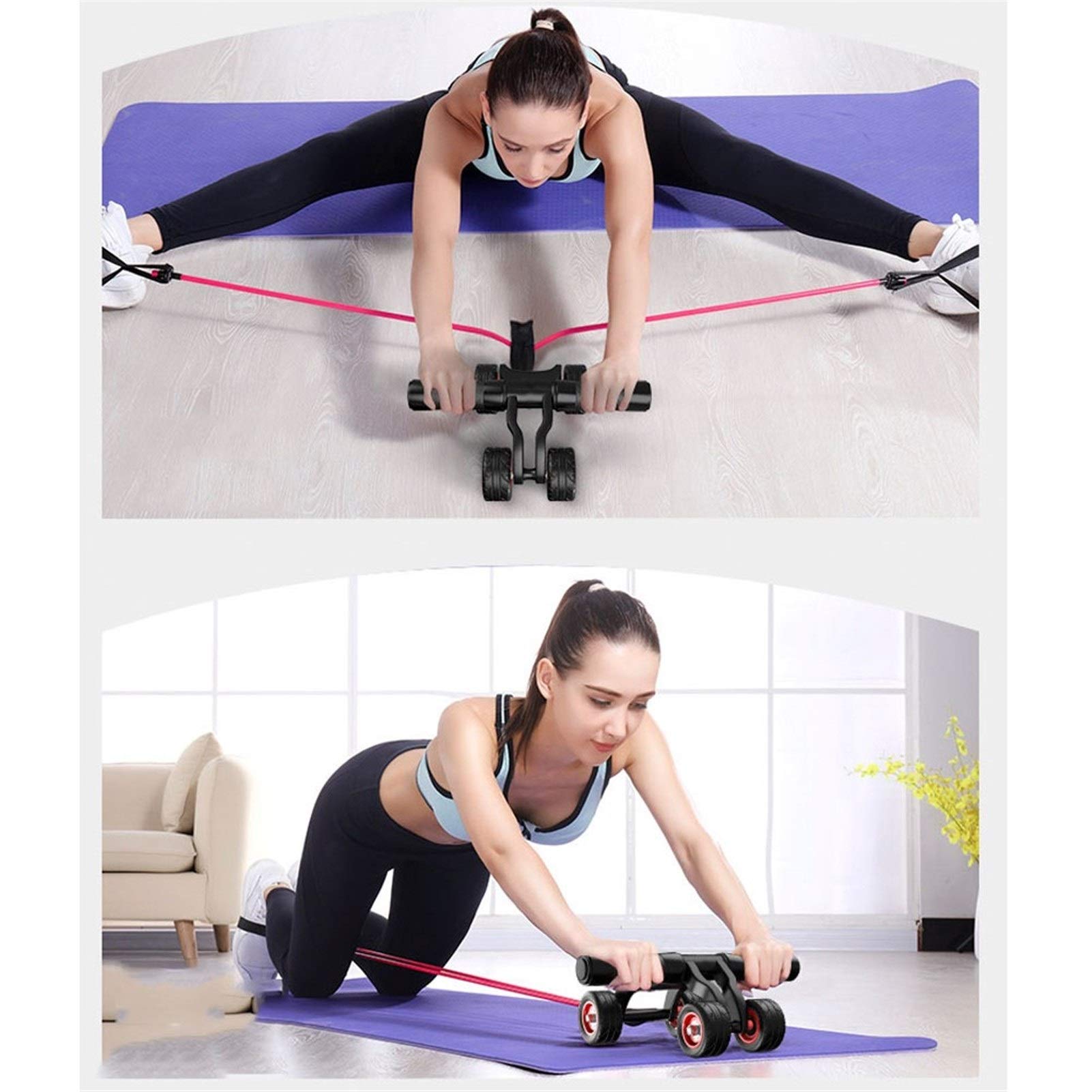 Attrezzature per il fitness addominale/Casa Palestra Muscolo addominale Wheel/Ruota muscolare addominale Con Ginocchiere/Per Addominale Muscolo Addominale