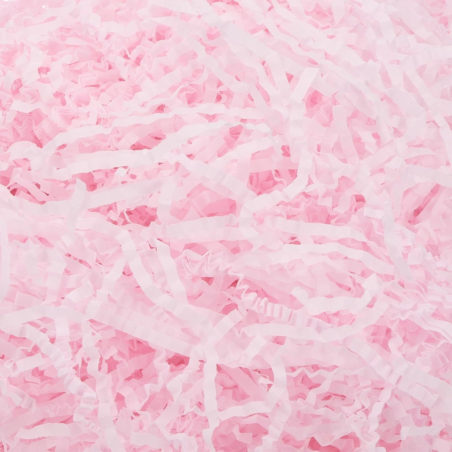 PATIKIL 1 LB Crinkle Cut Paper, Shred Packing Grass Cushion Paper Streamer for Wedding Birthday Bridesmaid Engagement Christmas Craft Gift Boxes Bags Basket Filler Decoration, Light Pink