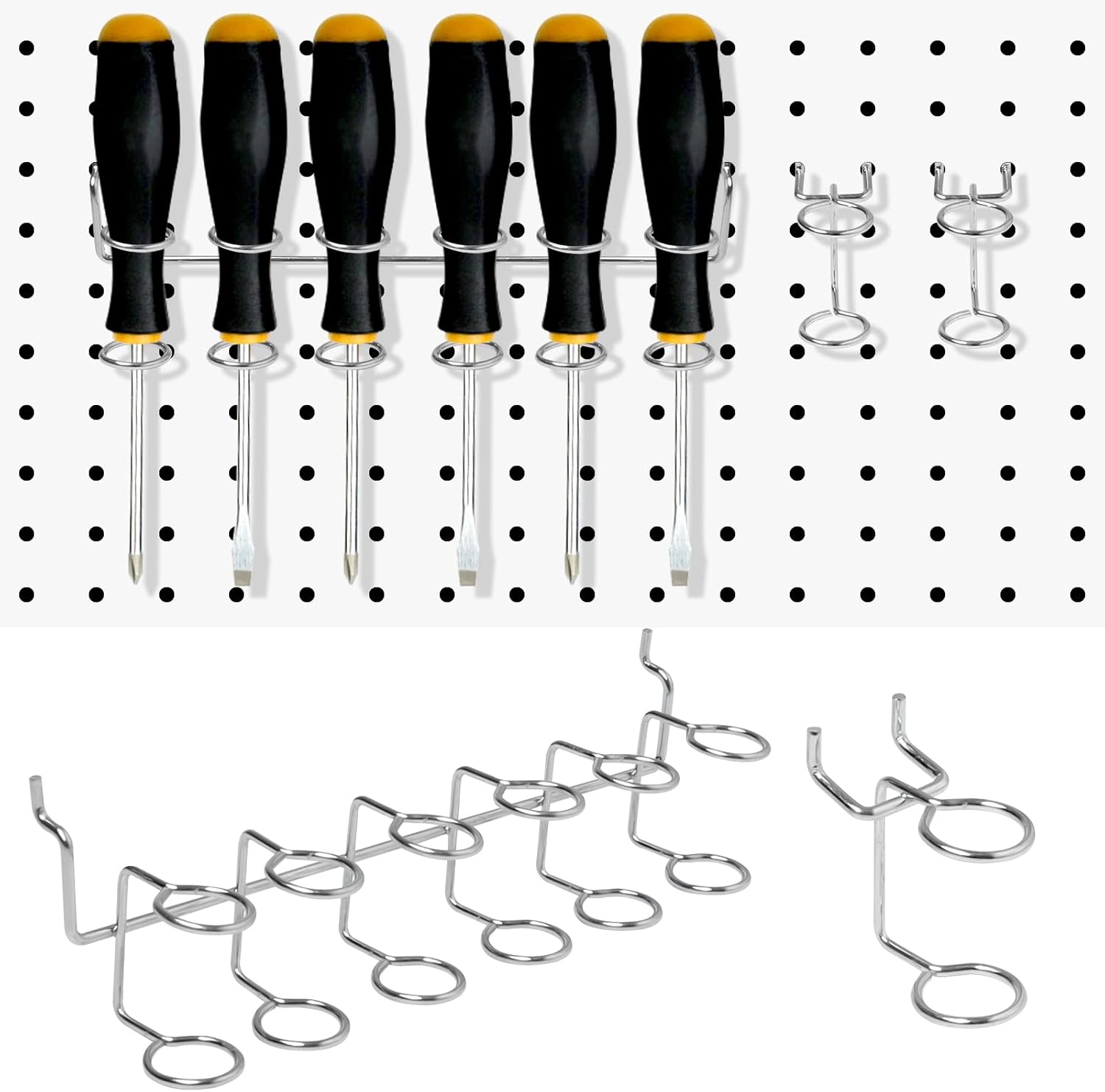 wexpw 9 Pieces Pegboard Screwdriver Holders Pegboard Tool