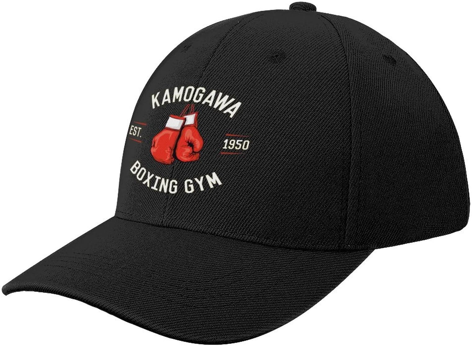 MIMAI Anime Logo Cap Dad Hat Print Adjustable Baseball Caps Cotton Hat for Men Black