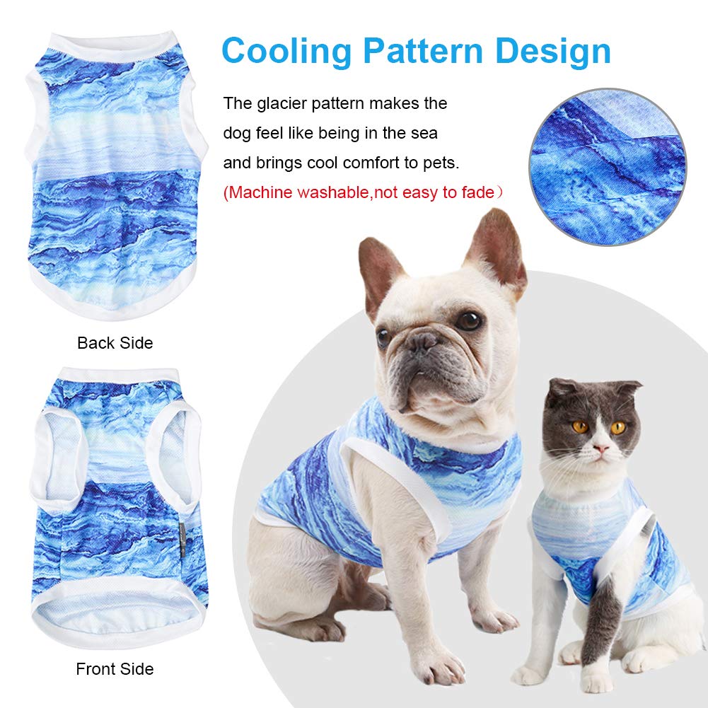 Dog Cooling Vest Shirts Breathable Cooling Jacket Anxiety Relief Sun Protection, Soft Dog Cool Coat for Small Medium Dogs Cats Outdoor Walking Training Hiking on Summer