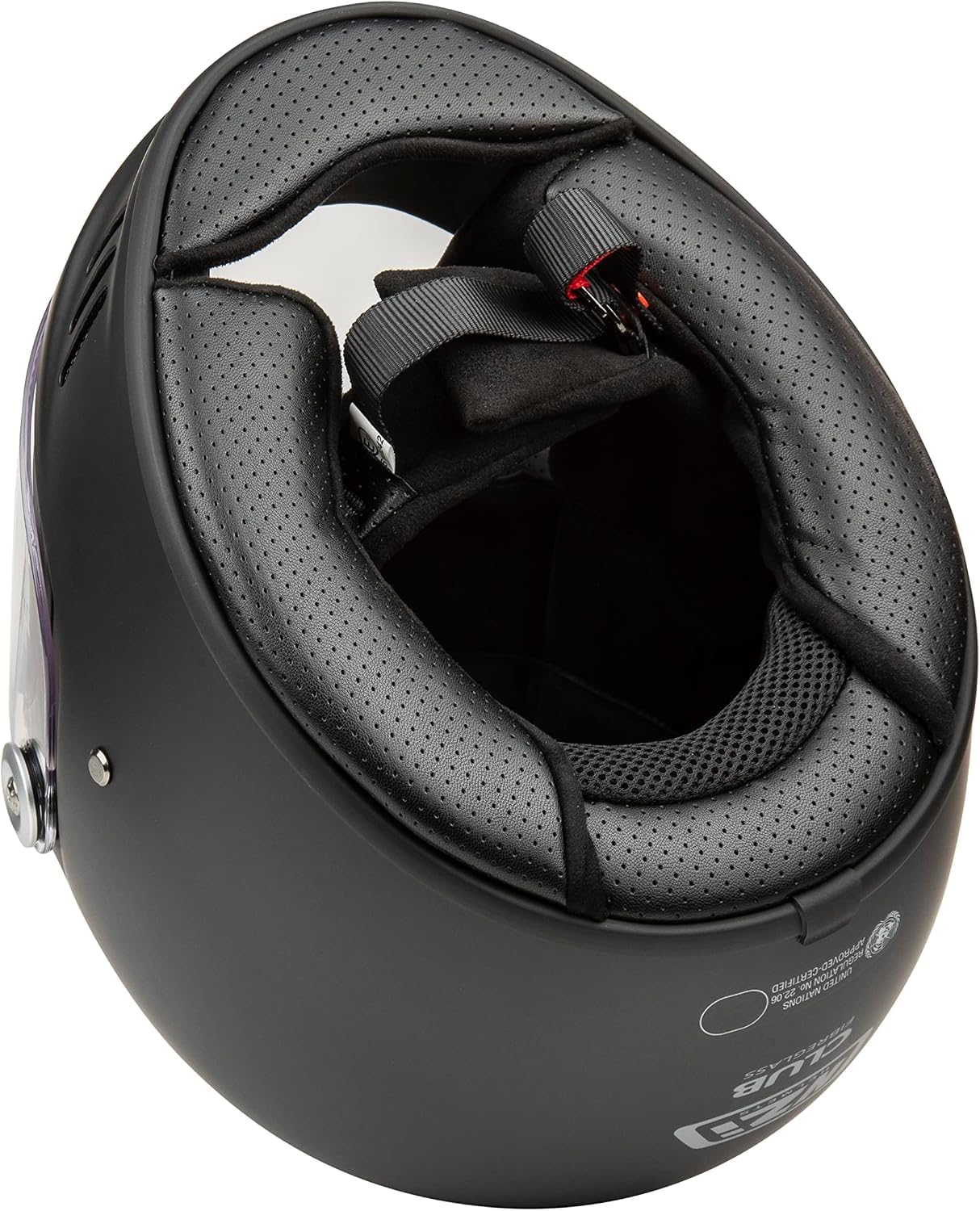 NZI Casco de Moto Integral Club Sv Negro Mate Talla M Fibra de Vidrio