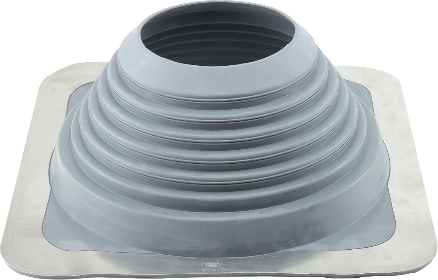 Water-Tite 81455 #3 Metal Roof Flashing, 8-by-8-Inch Square Base with EPDM Rubber Collar, For 0" to 5-3/4" Vent Pipes, Gray