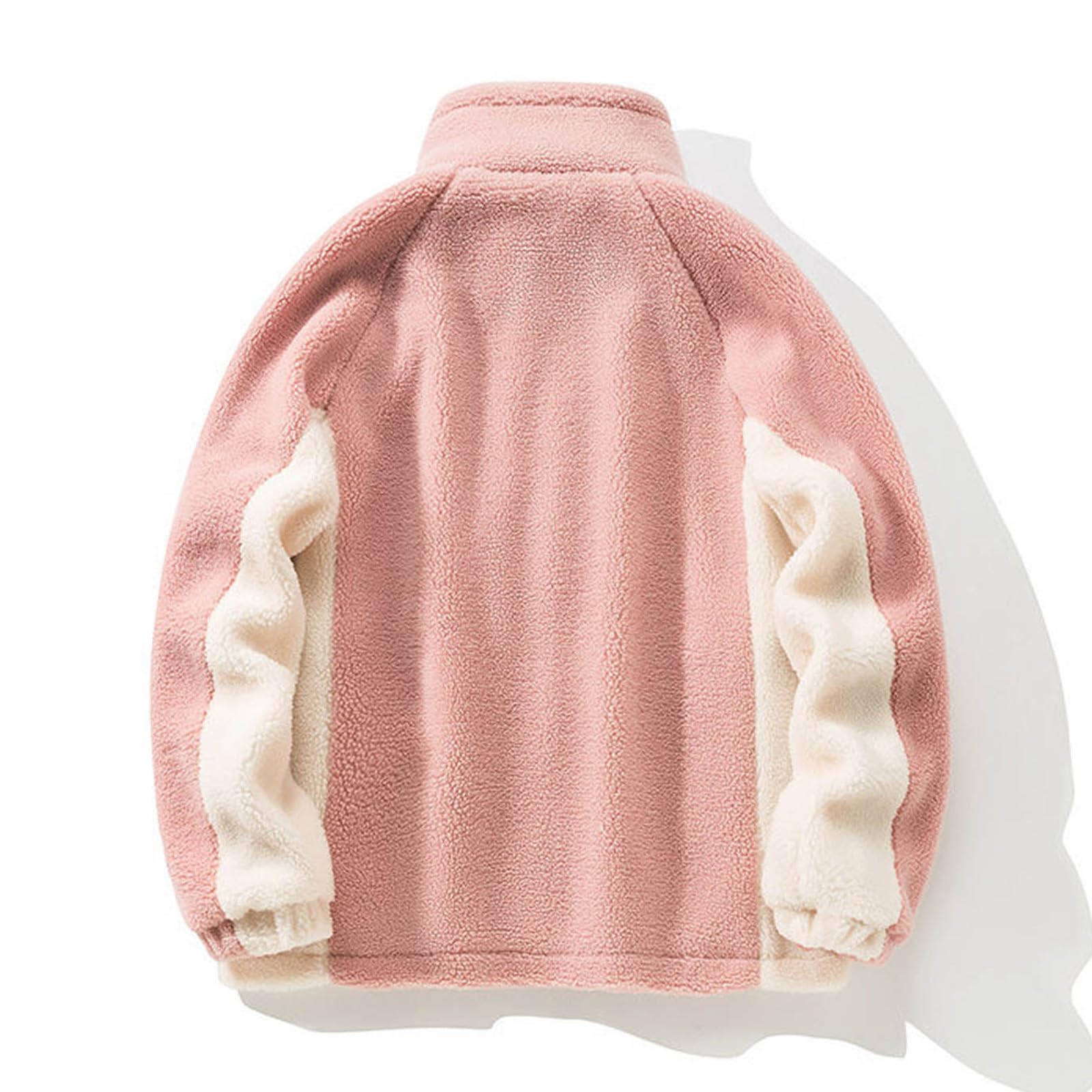 Chaqueta Hombre - Chaqueta de Manga Larga Engrosada de Lana cálida de Color de Contraste Casual de Moda de otoño e Invierno para Hombre