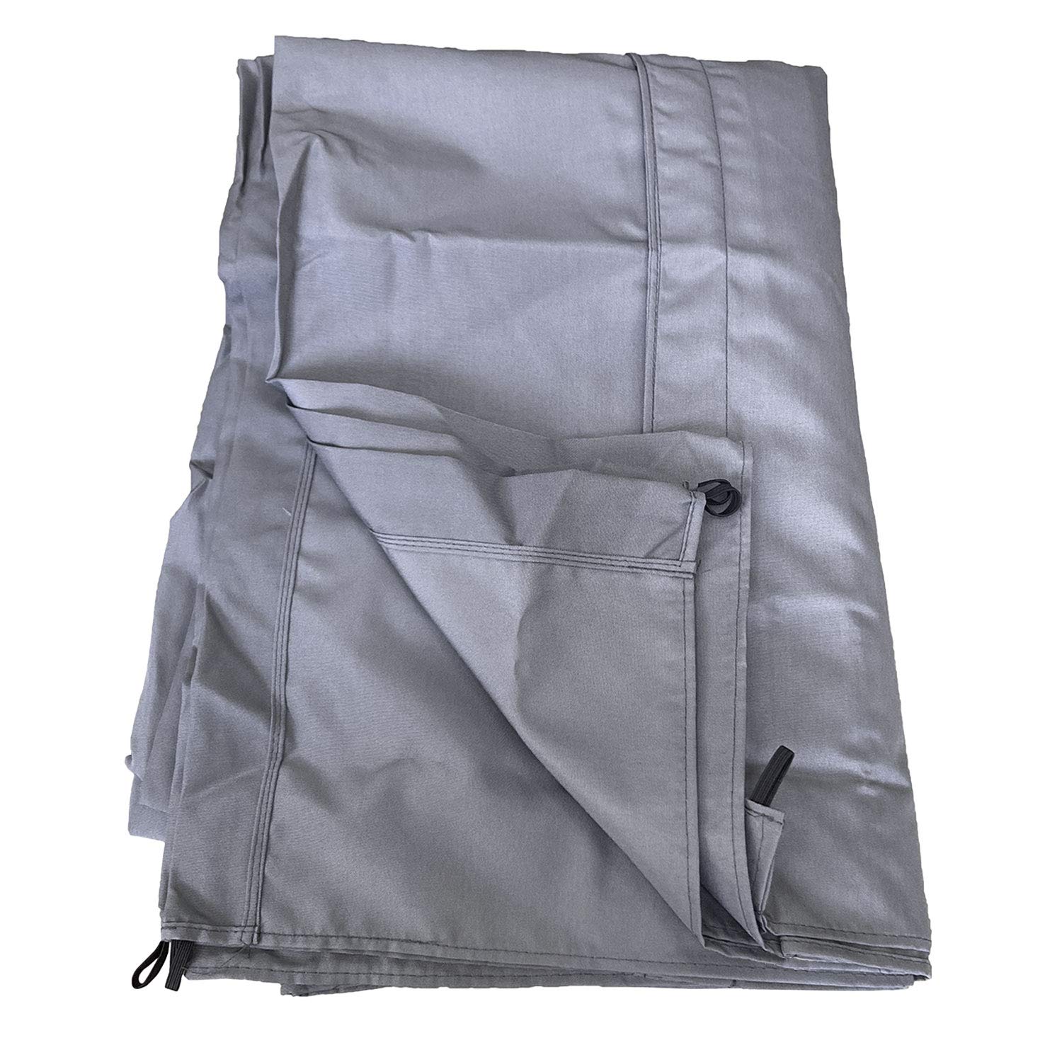 Toile de Remplacement Cassis pour Pergola Autoportante, Polyester 180 g/m² Gris Déperlant, 3×4 m