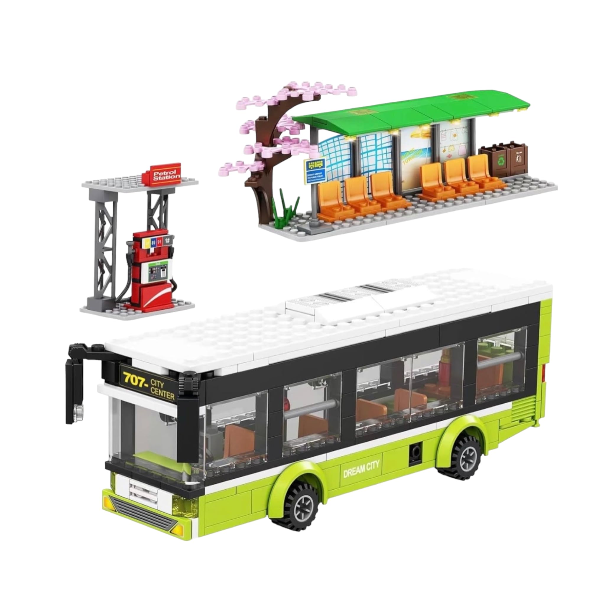 General Jimsgreen City Bus Moc 814 Quality Building Block Modular