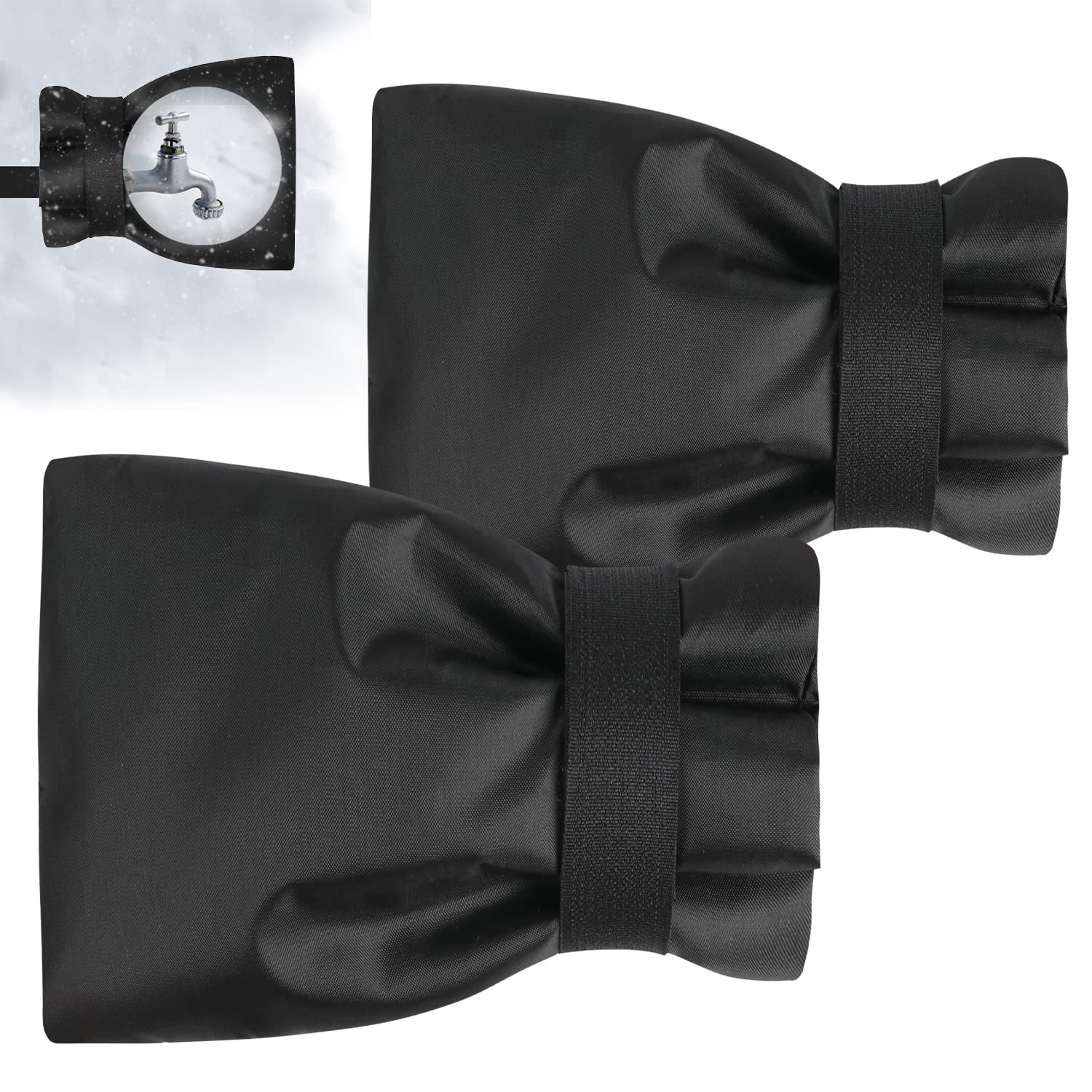 Outdoor Faucet Cover,Garden Faucet Socks for Winter Freeze Protection,5.9" W x 9" L, Waterproof Insulated Tap Cover, Water Sprinkler Valve Insulation Wrap and Hose Spigot Cover 2Pcs