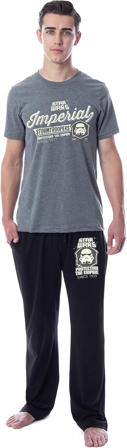 Star Wars Mens' Movie Film Imperial Stormtroopers Sleep Pajama Set (Medium) Multicolored