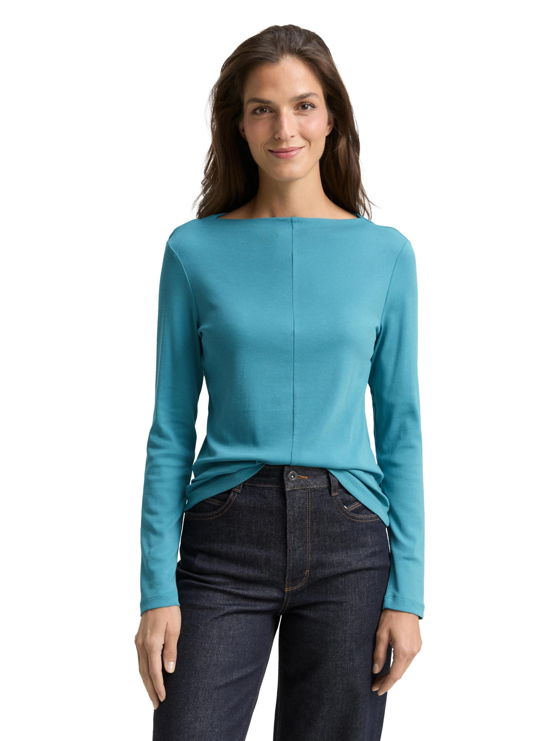 Tom Tailor Damen 1048952 Slim Fit Langarmshirt (1er Pack)