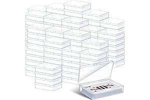 Vicenpal 100 Pcs Crystal Clear Protection Playing Card Boxes Storage Organizer Case...