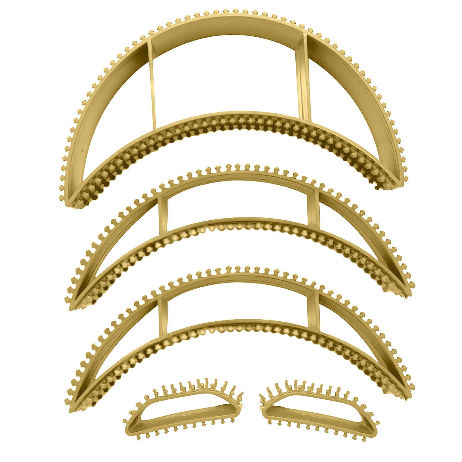 5Pcs styling coiler set Bump it Volume Hair hair accessory Hair bumps for volume insert Fluffy hairdressing tools for women and girls (Gold)