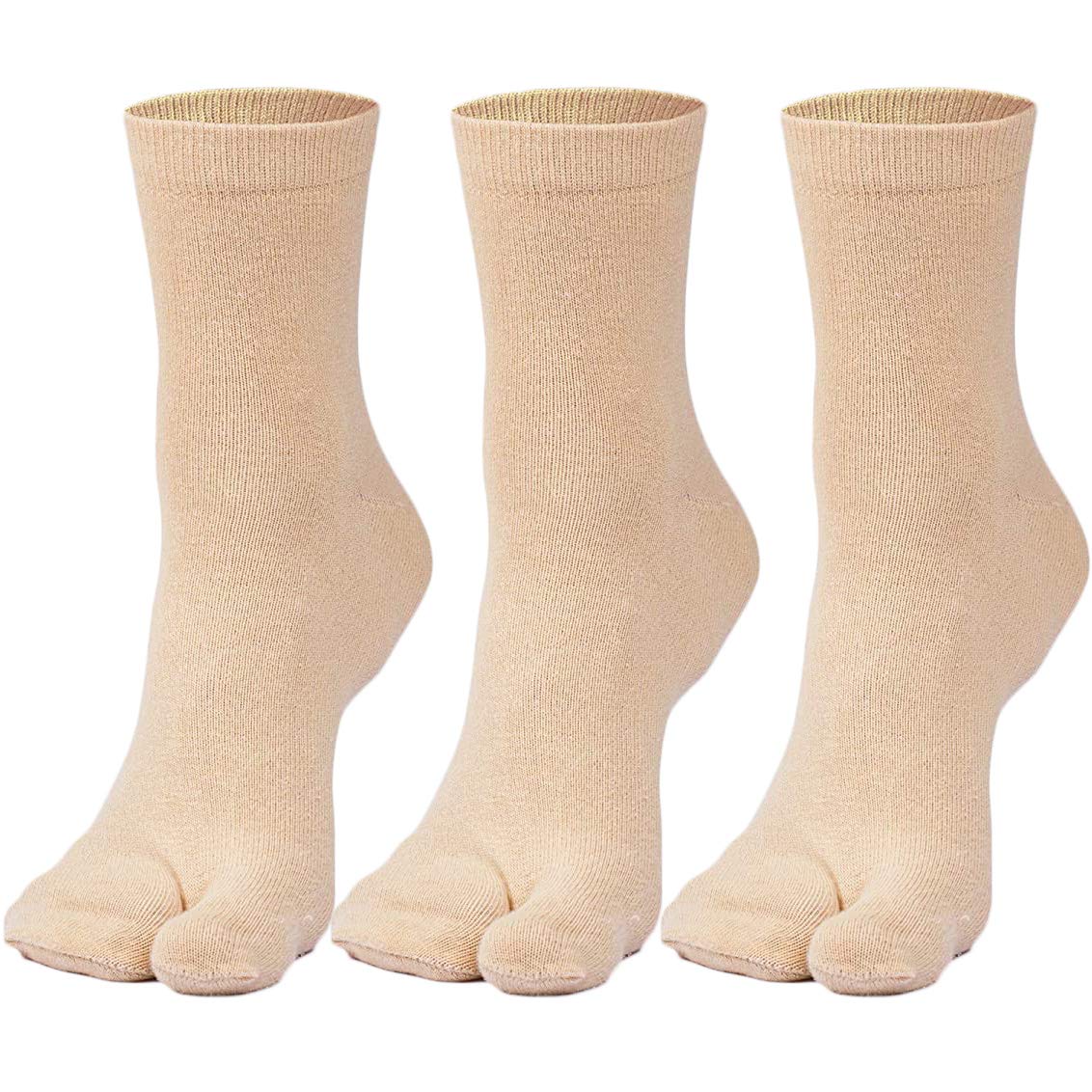 queery Women Cotton Ankle Length Toe Socks, Thumb Socks, (Skin, Pack of 3 Pairs)-picture-47