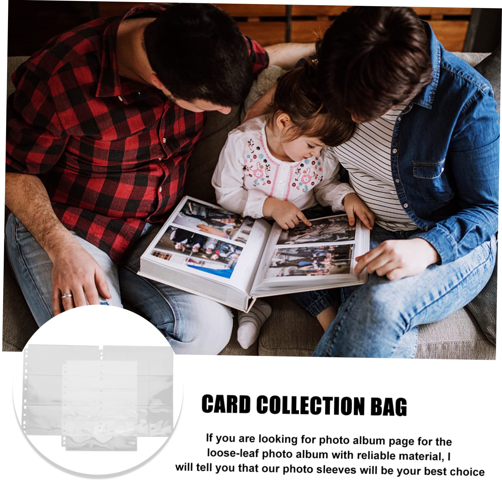 Fogli Portacarte in PVC Trasparenti 9 Tasche, 50 Pezzi