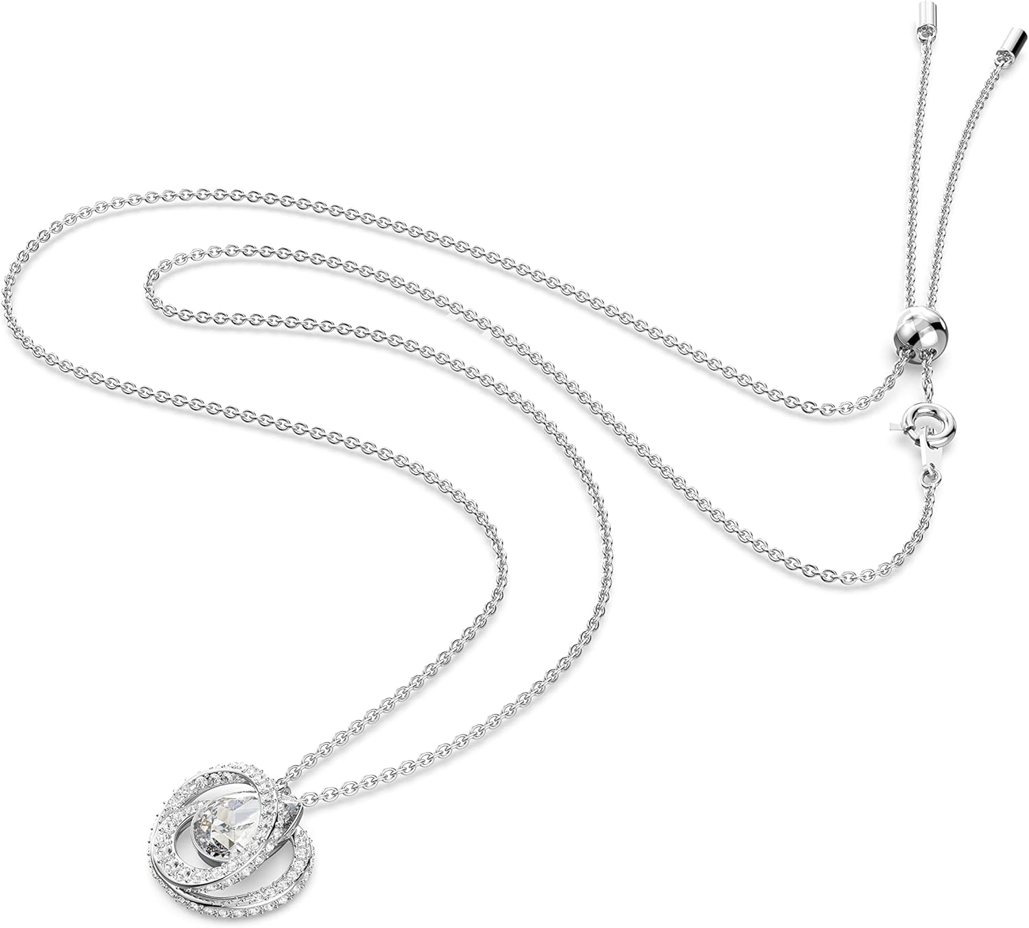 Swarovski Generation Necklace, Earrings, and Bracelet Crystal Jewelry Collection, Rhodium Tone & Gold Tone Finish - Image 2