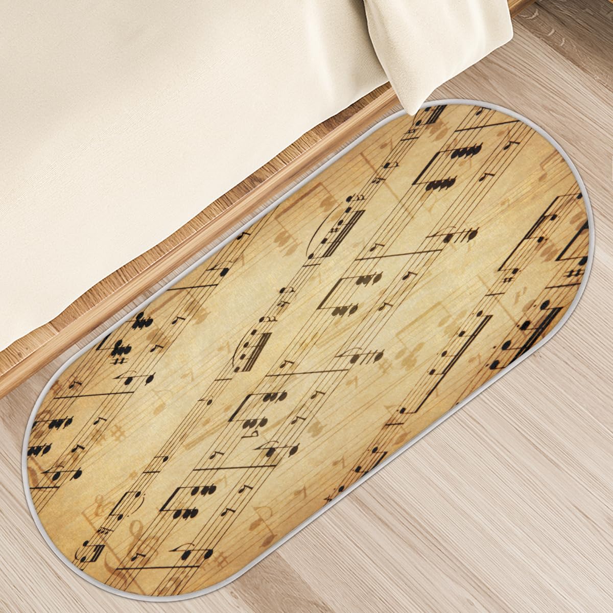 Tapis de cuisine antidérapant 50x120 lavable et tapis de chambre design musique