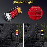 Vista 3 de LIMICAR Kit de 40 luces LED traseras de remolque impermeable, luces de remolque con señal de giro inversa, kit de luz de freno para remolque, luces