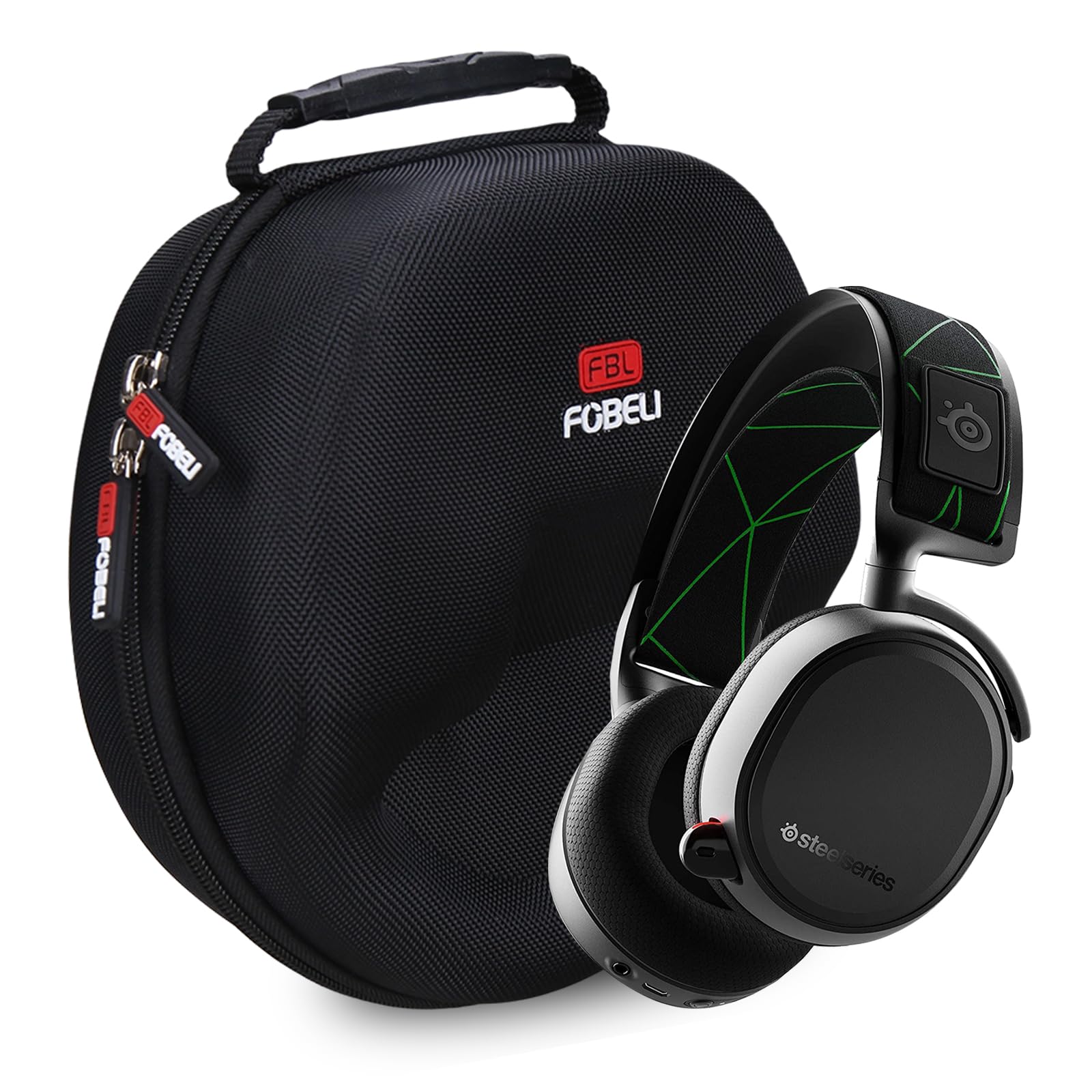 FBLFOBELI Estuche rígido de almacenamiento para SteelSeries Arctis 1 3 5 7 7X 7+ 7P+ 9 9X PRO PRO+ Prime/Arctis Nova pro 1 1P 1X 3 7 7X 7P/Pioneer DJ HDJ-X5/G733 Lightspeed Auriculares inalámbricos