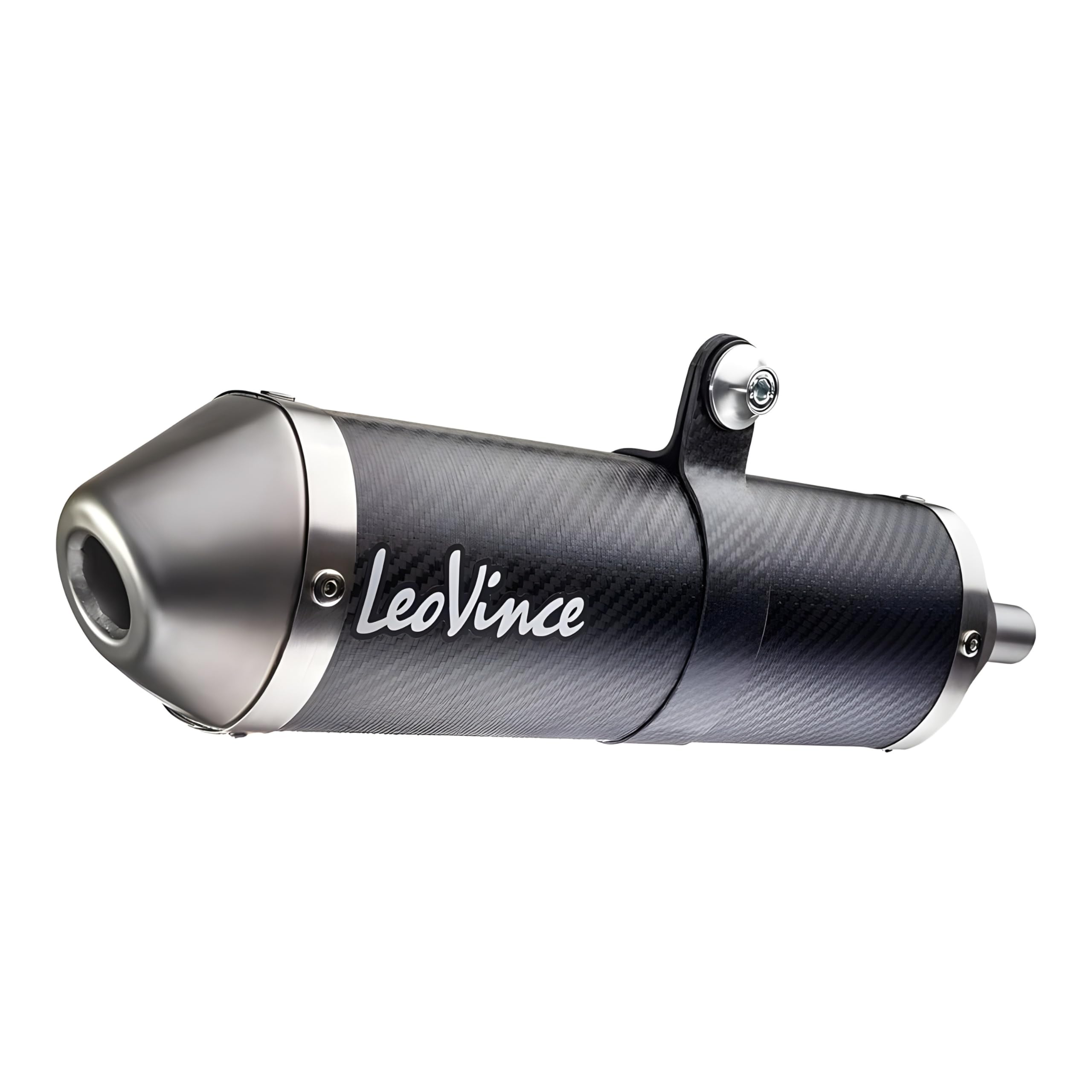 Endschalldämpfer LeoVince SLIP-ON X-FIGHT mit Zulassung, Carbon, Edelstahl Kappe für Rieju MRT 50 / MRT 50 Pro/MRT 50 SM Pro