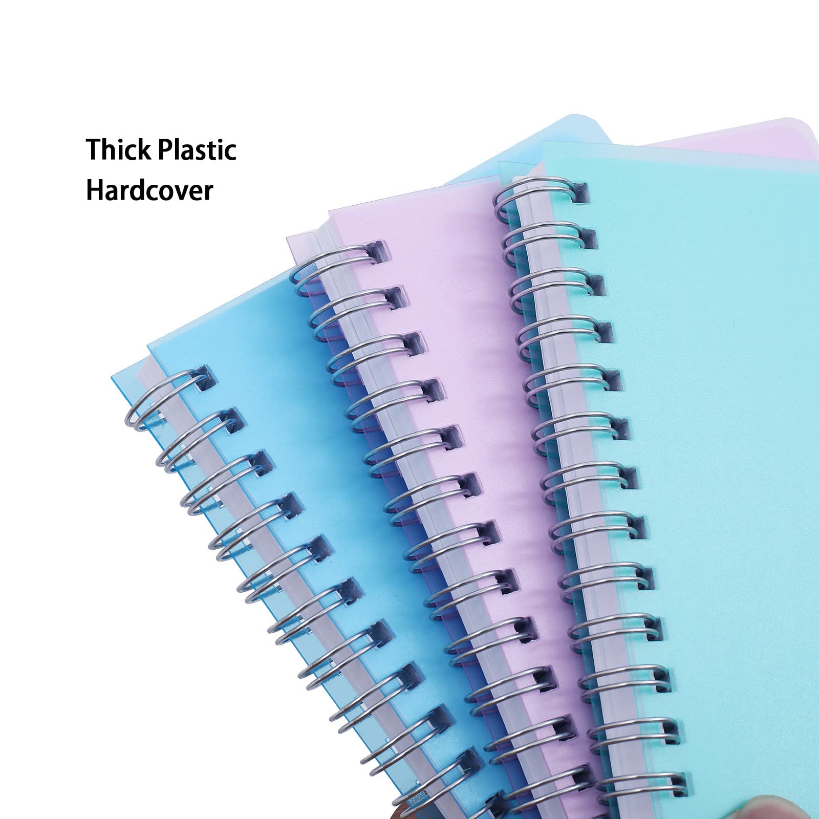 Irmanas A6 Notebooks, 3 Pack Small Wirebound Notepad, Mini Ruled Lined Journal, College School Supplies Pocket Spiral Notebook For Work, Aesthetic Gift Office Supplies For Teen Girls Boys