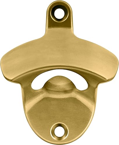 Miniatura 31 de Abrebotellas montado en la pared, bronce antiguo, abridor de tapa de cerveza montable, acero inoxidable (paquete de 1) Bronce antiguo,Negro -,Cobre