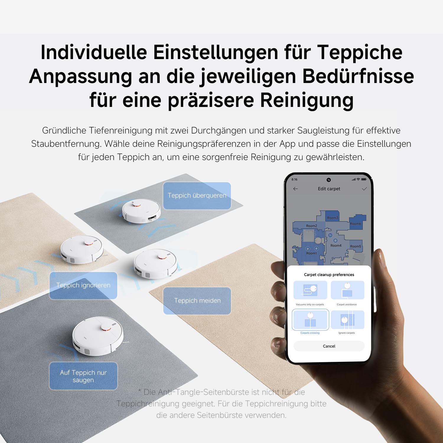 XIAOMI H40 Saugroboter, 10000Pa, LDS-Navigation, smarte Kartierung, Anti-Verwicklung, Auto-Entleerung, 180 Min Laufzeit, Home App & Sprachsteuerung
