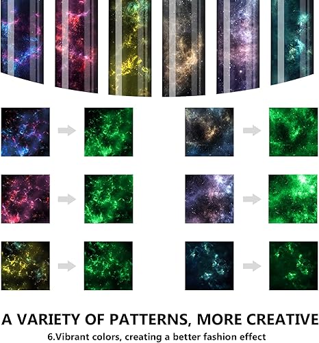 Miniatura 34 de Heflashor Vinilo adhesivo con purpurina para manualidades, 12 hojas de vinilo permanente brillante de 12 x 10 pulgadas, vinilos extraíbles