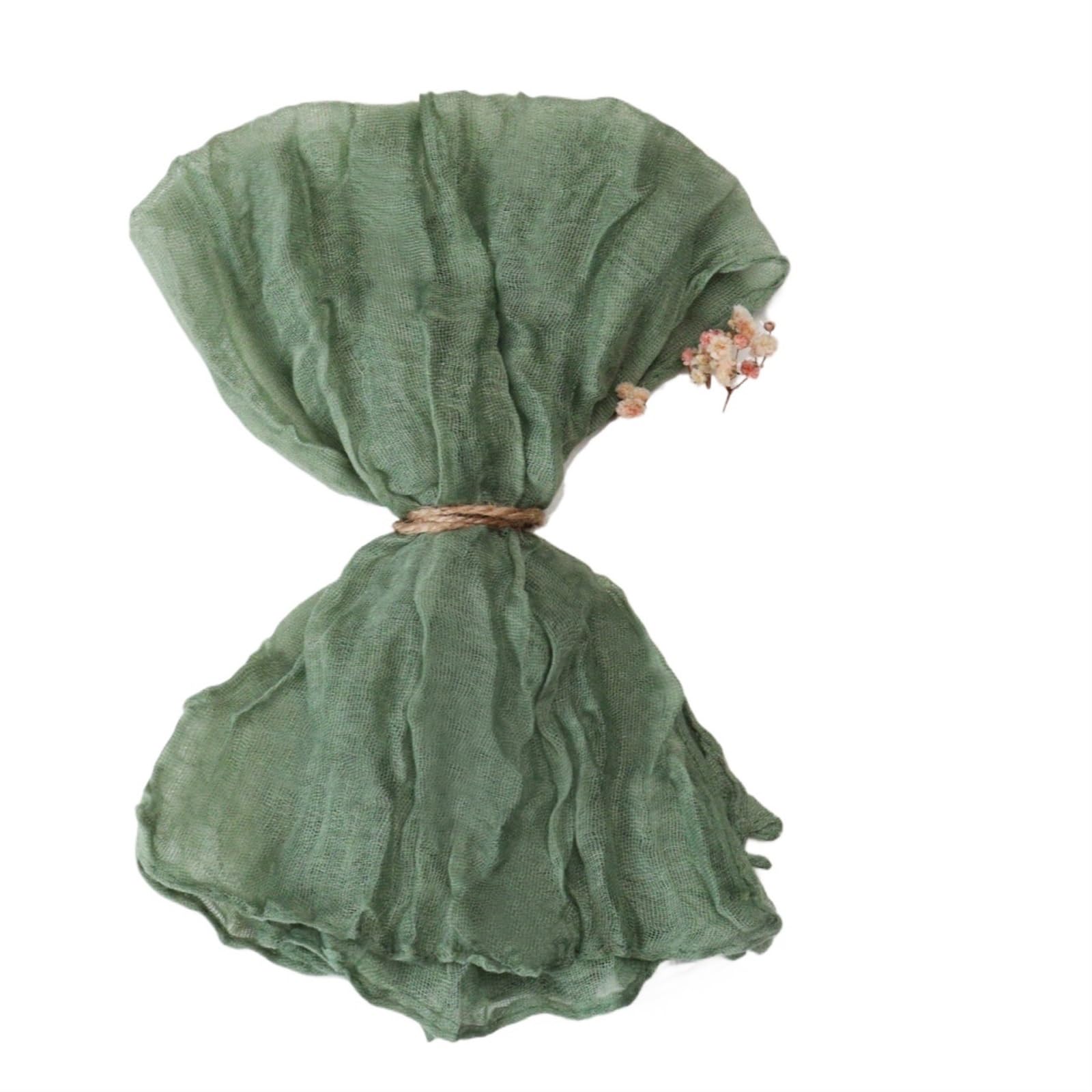 serviettes napkins 12pcs, Handmade Cheesecloth Napkins - Rustic Table Decor for Parties, Weddings, and Family Dinners for dining wedding party everyday home(Green)