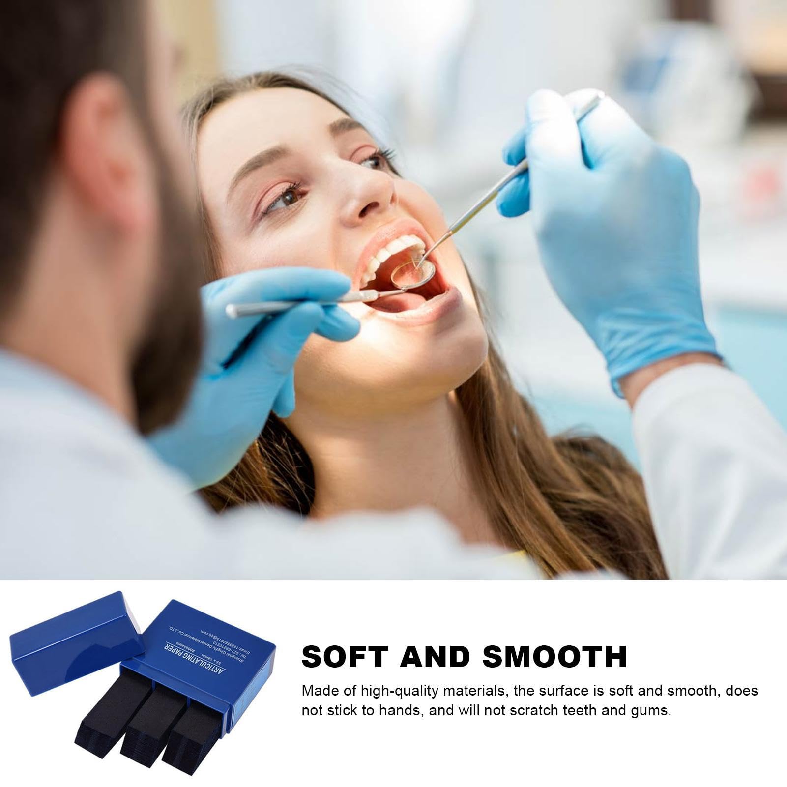 Papel articulado para dientes 300 hojas alta sensibilidad ajuste oclusal