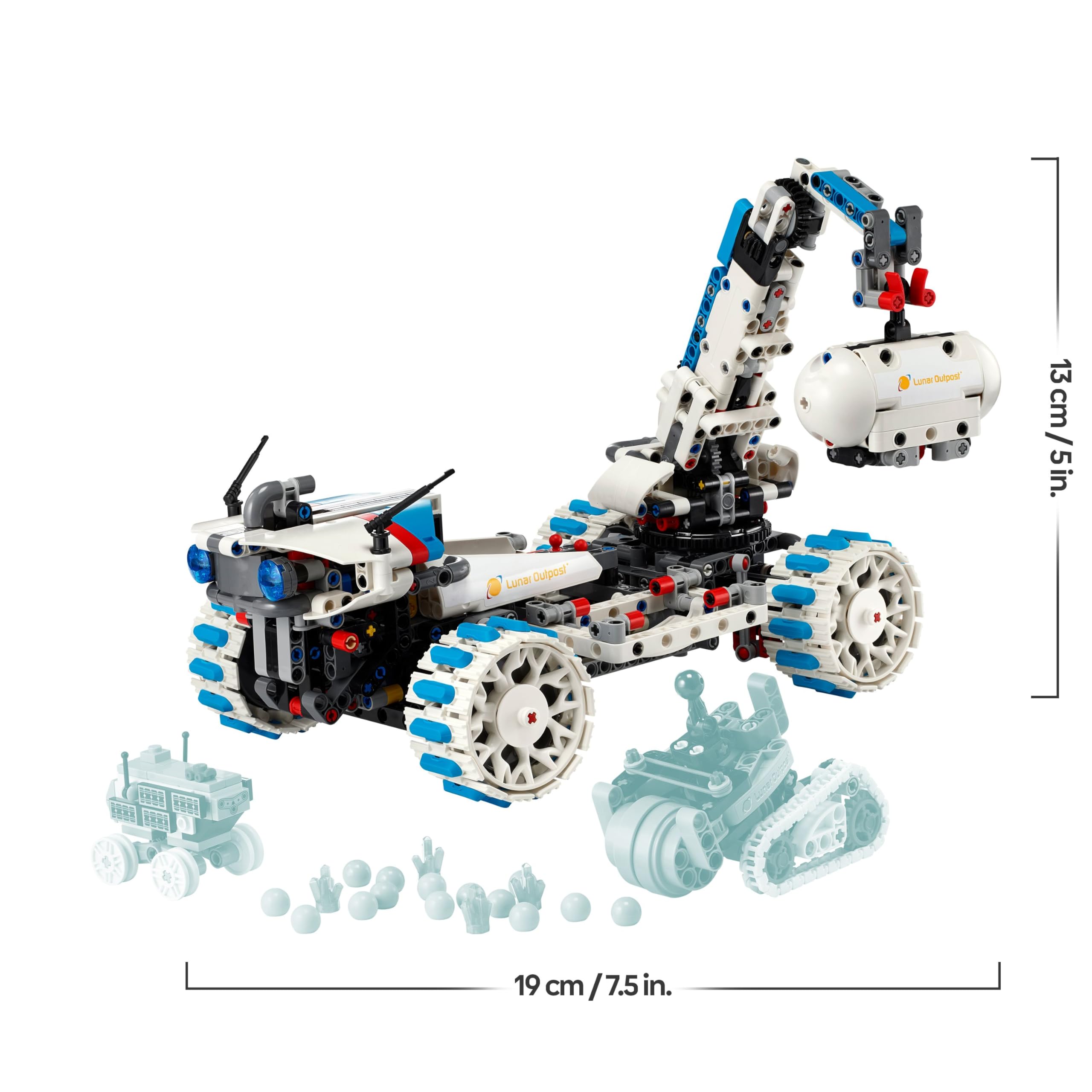 LEGO Technic Lunar Outpost Mondrover-Raumfahrzeug - Interaktives Spielzeug - Kran und Sonnenkollektoren - Robotermodell zum Bauen und Spielen - Geschenk für Jungen und Mädchen ab 10 Jahren 42211