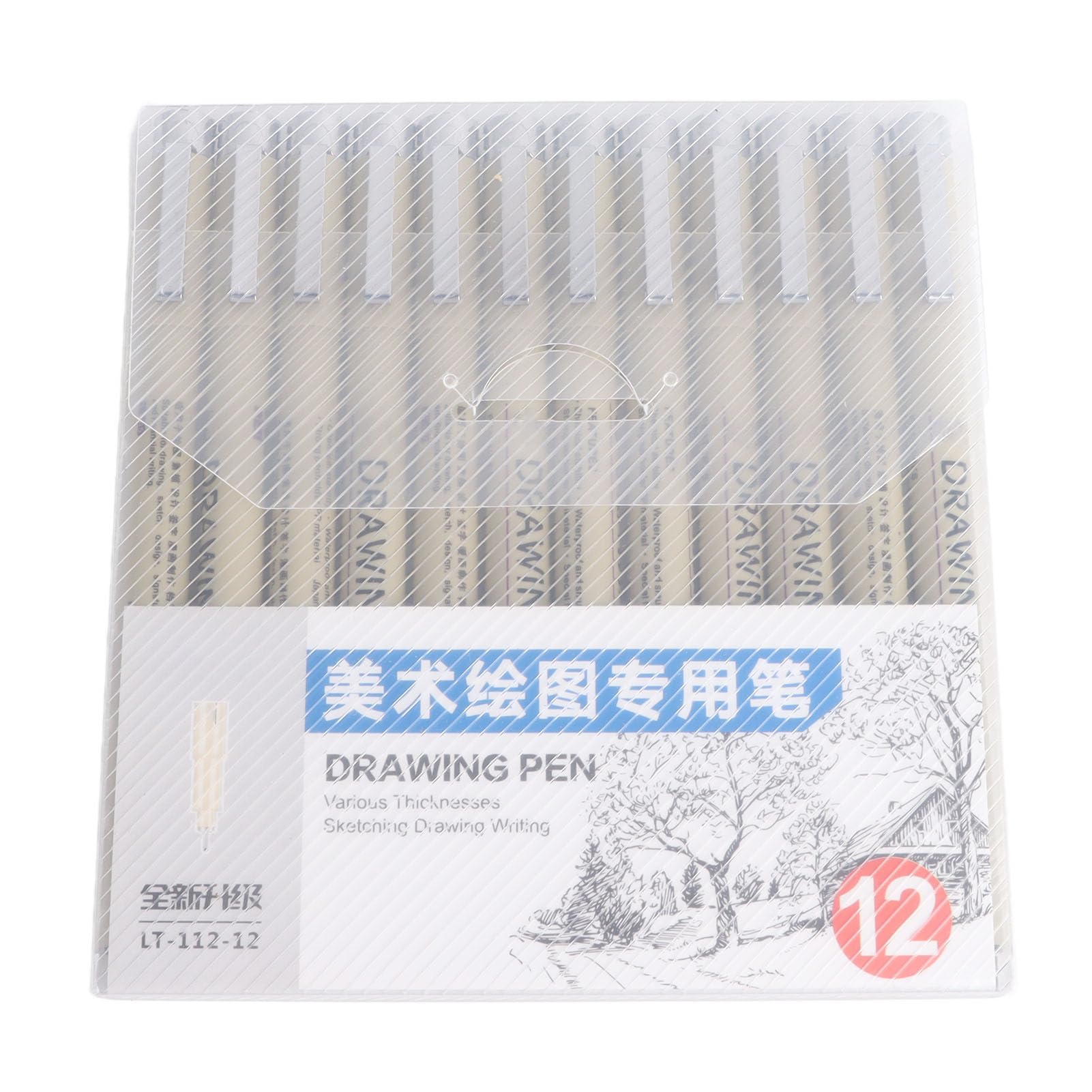 Set De 12 Microbolígrafos Fineliner - Puntas De Nailon, Tinta Resistente Al Agua, Secado Rápido