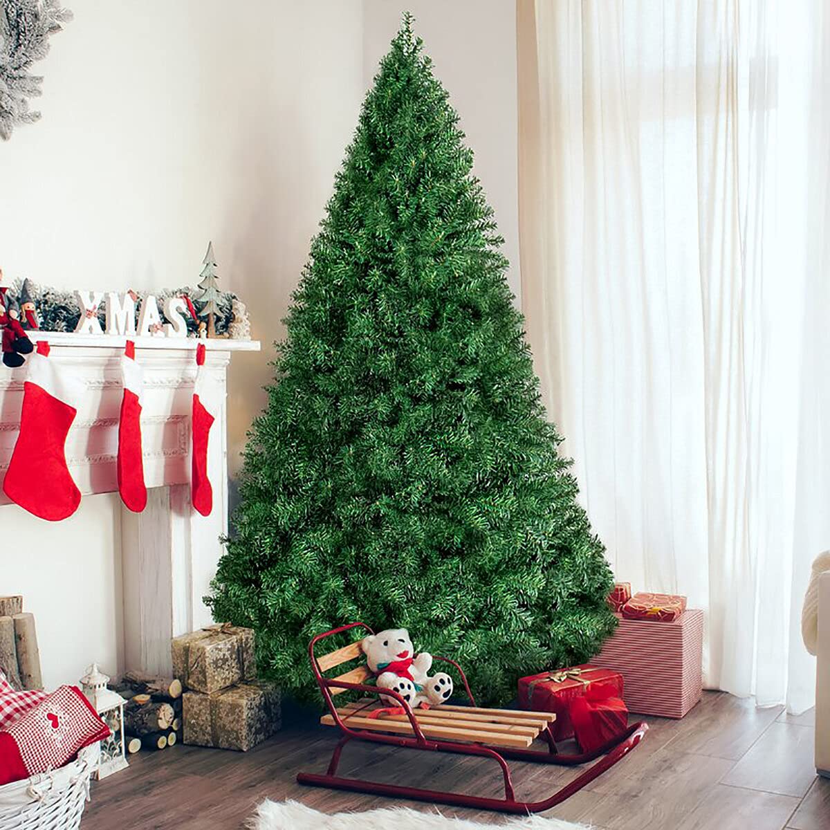 Encryption - Mini albero di Natale artificiale, decorazione natalizia 2020, decorazione per la casa, 1,5 m