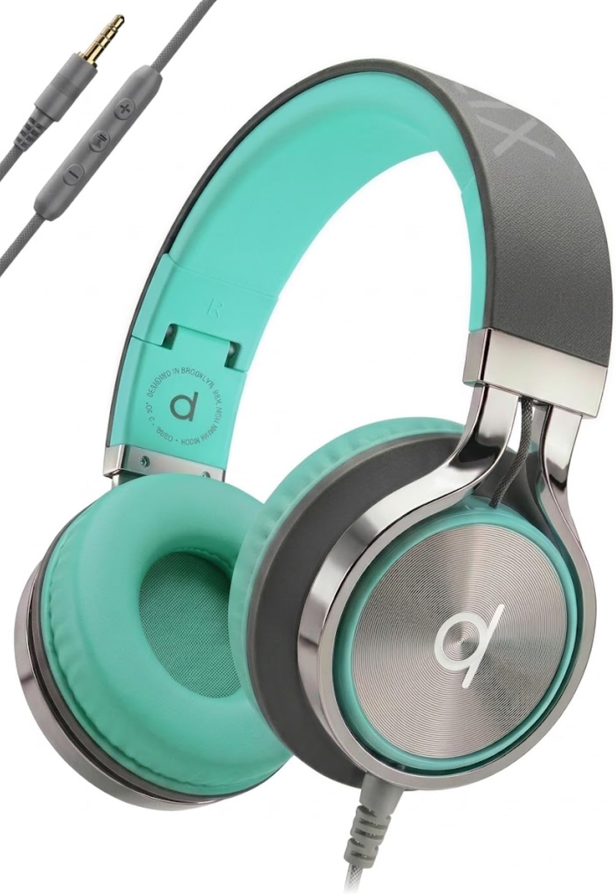 ARTIX CL750 Wired Headphones with Mic — Noise Isolating On-Ear Headphones for Computer and Laptop Wired, Plug in Corded Headphone with Wire (Foldable, Aux Jack 3.5mm)