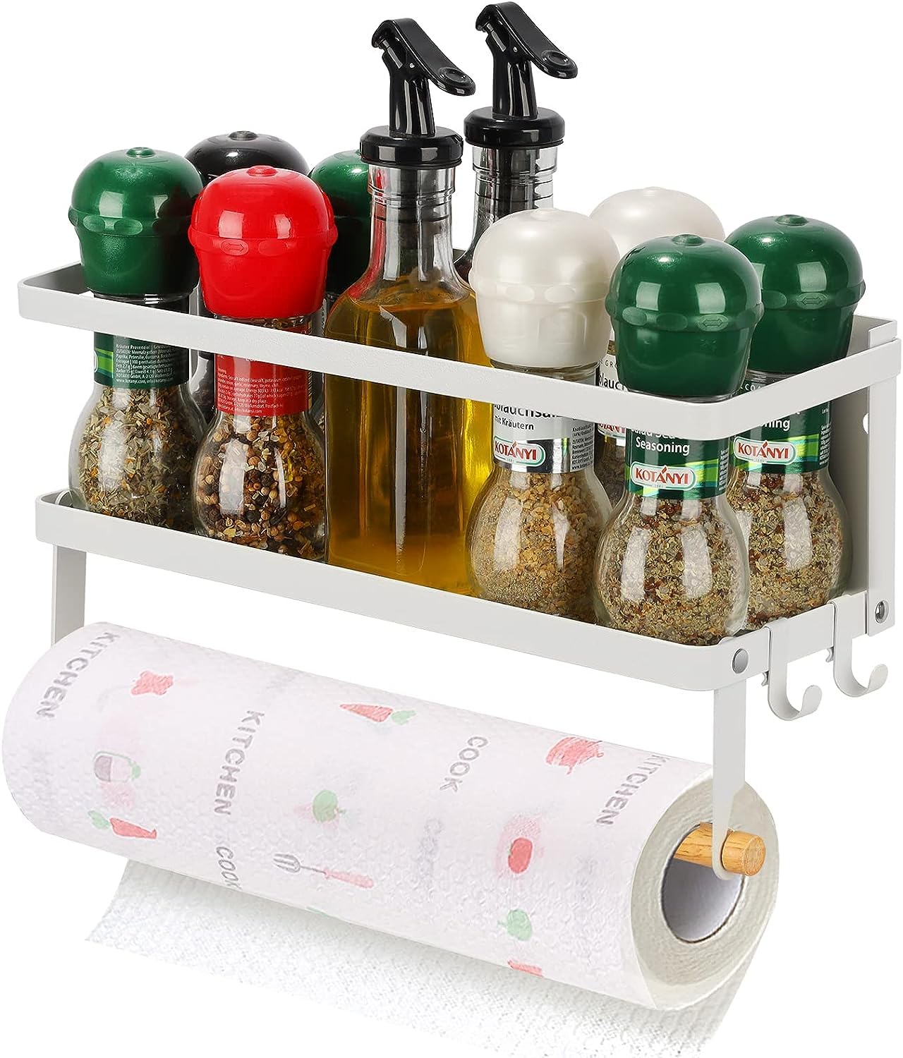 ARHAT ORGANIZERS Magnetic Storage Shelf for Fridge | Magnetic Storage Rack for Fridge | Magnetic Fridge Organizer For Daily Spices, Napkin, Towel or Tissue Roll Holder (White) (B0BKPVX3BB) Amazon Price History, Amazon Price Tracker