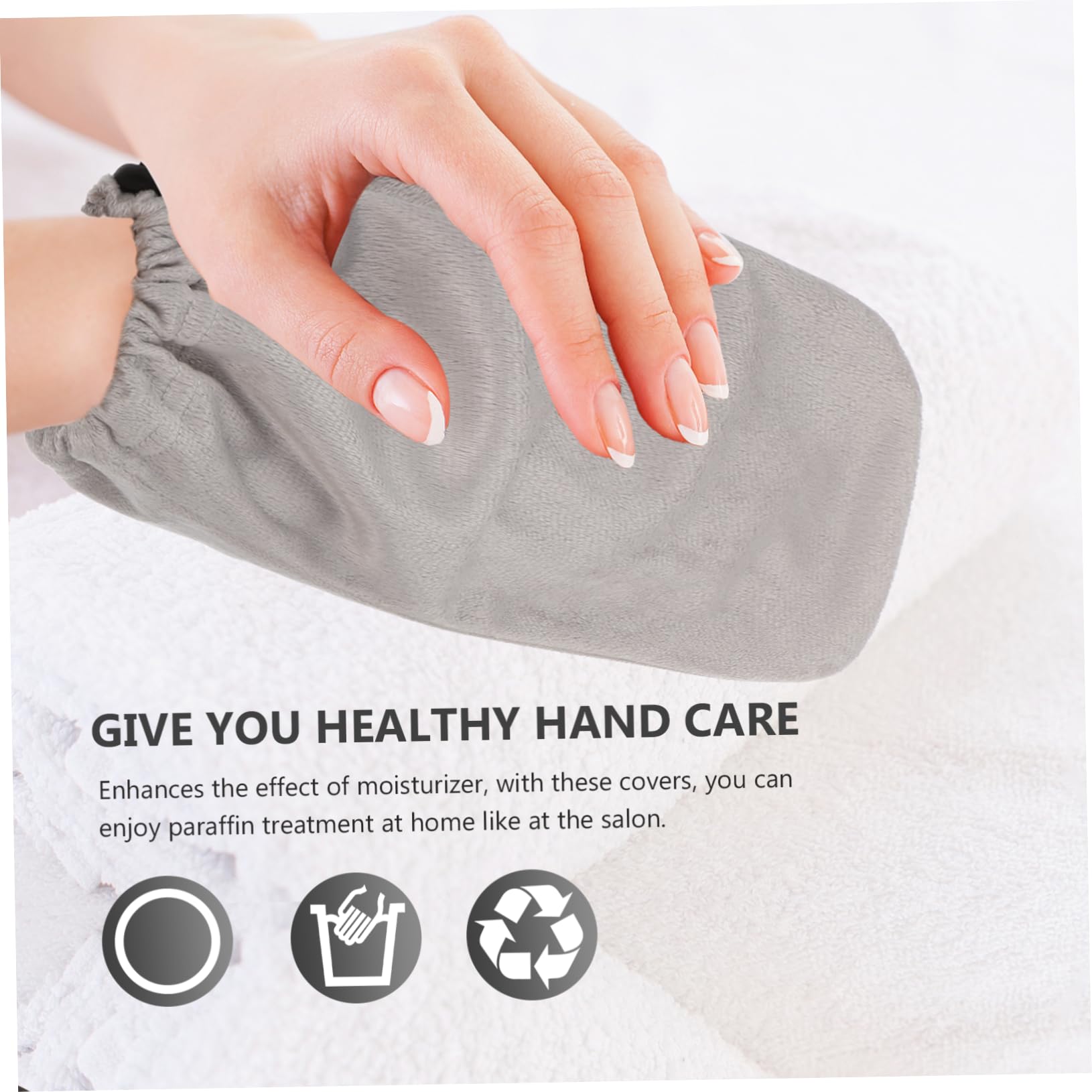 SOESFOUFU Paraffin Wax Glove Hand Therapy Glove Soft Cloth Material Easy to Wear Mitt