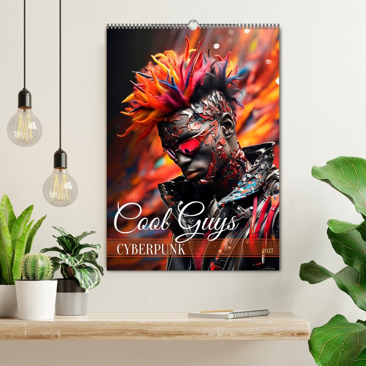 CYBERPUNK Cool guys (Wall Calendar 2027 DIN A2 portrait), CALVENDO 12 Month Wall Calendar: Rebels in the era of AI technology