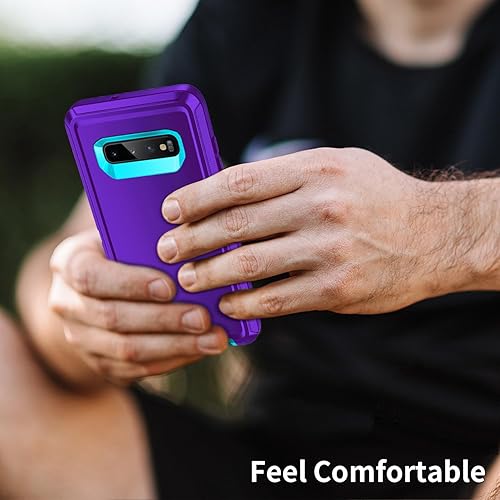 Miniatura 6 de para Galaxy S10 Funda, Sin Protector de Pantalla Resistente a Golpes y PolvoProtección contra Caídas 3 Capas de Protección Completa Resistente