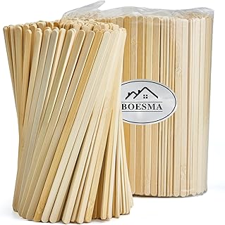 Bamboo Coffee Stirrers, 500 Count of Disposable Coffee Stir Sticks - Stir Sticks For Coffee Bar 5.5 Inch, Stir Sticks with Smooth End, Coffee Stirs for Coffee, Cocktail, Hot Drinks