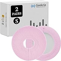 Vista 11 de Geekria 2 pares de almohadillas de punto para audífonos, certificado de seguridad del producto, protectores sanitarios lavables y elásticos