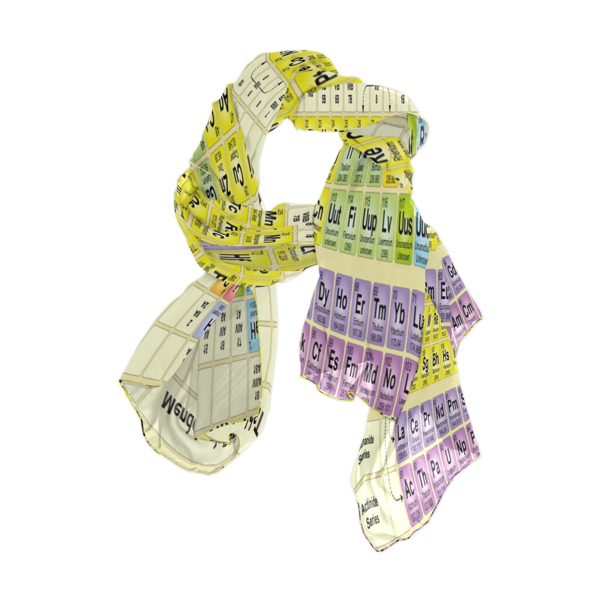 Use7 Fashion Periodic Table of The Elements Chiffon Long Scarf Shawl Wrap