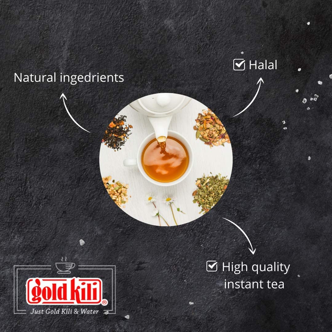 ArBo-Living Drinks – Gold Kili Instant Matcha 10er Vorratspack (100x25g) – Japanischer Grüntee Latte zum Anrühren – Cremig, aromatisch & voller Antioxidantien
