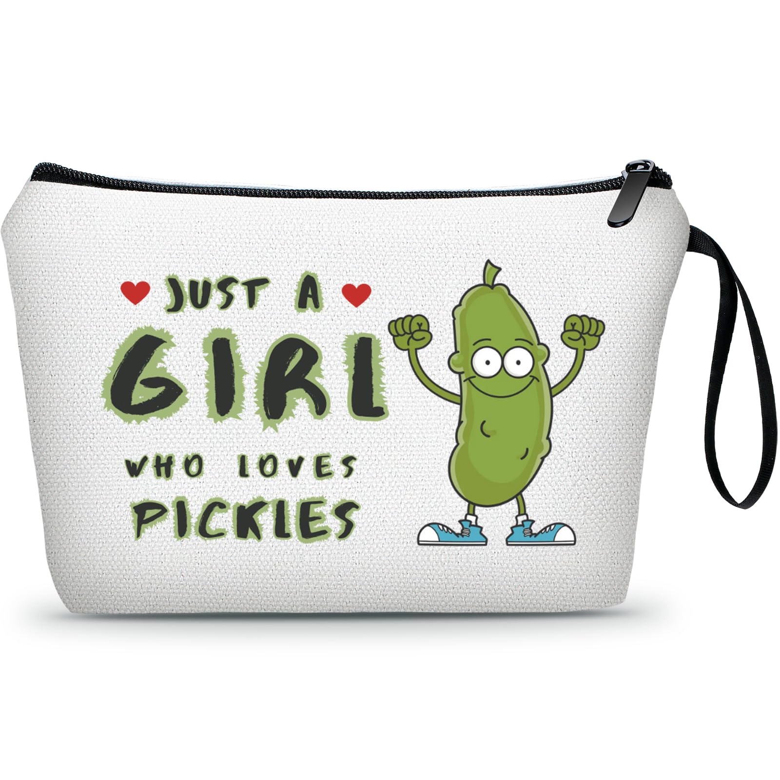 SEAMOON Pickle Gifts, Funny Birthday Gifts for Girl, Teen, Daughter, Friends, Sister, Small Cosmetic Makeup Bag Unique Quirky Gag Christmas