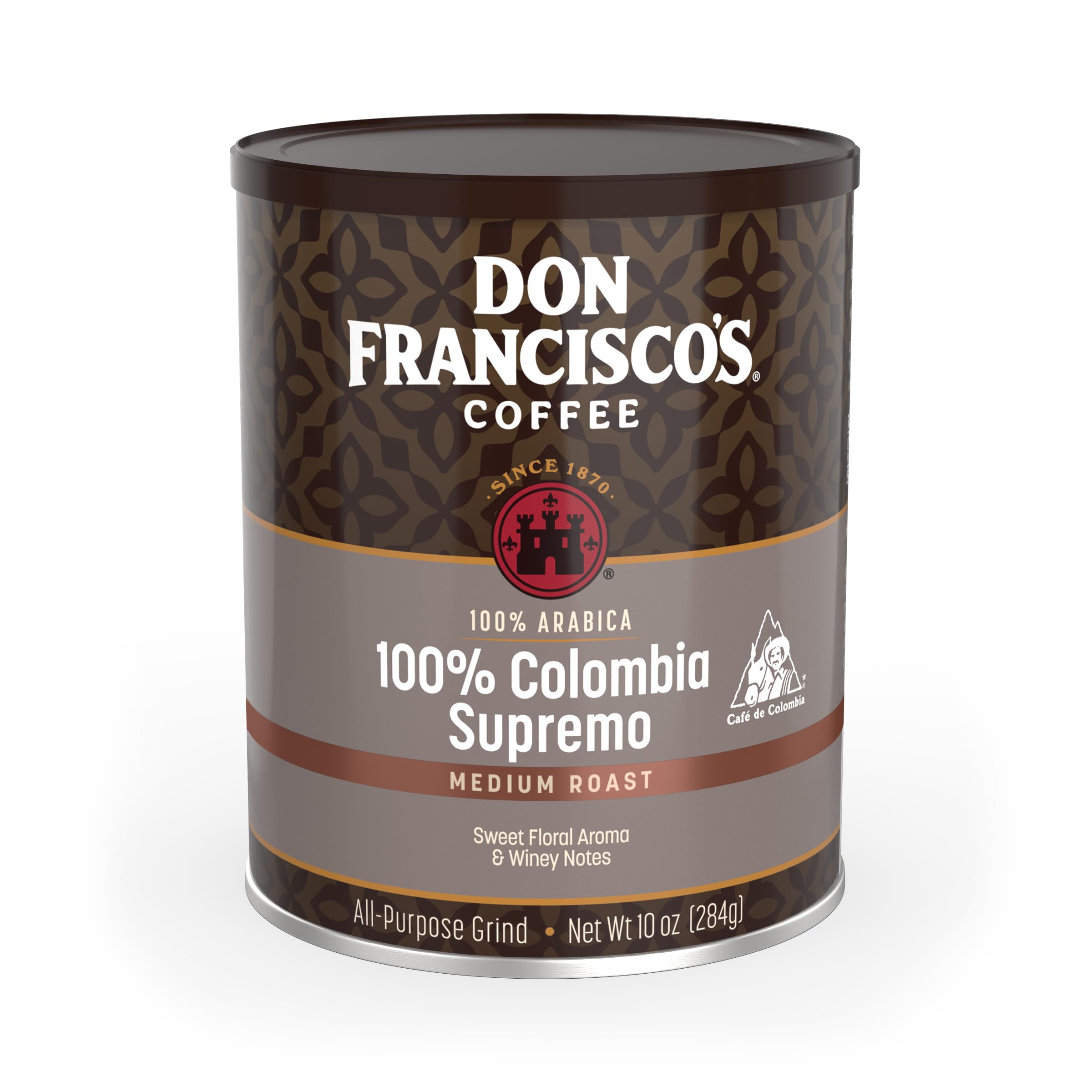 Amazon.com : Don Francisco's 100% Colombia Supremo Coffee Can