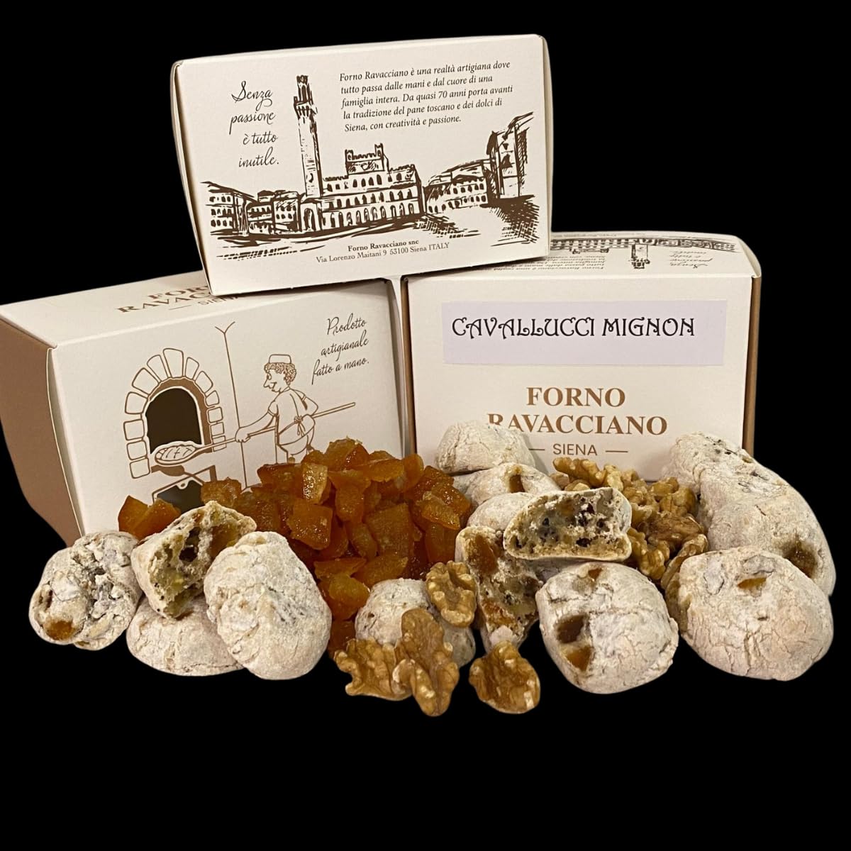 Cavallucci mignon noci e arance candite, 200gr, Forno Ravacciano