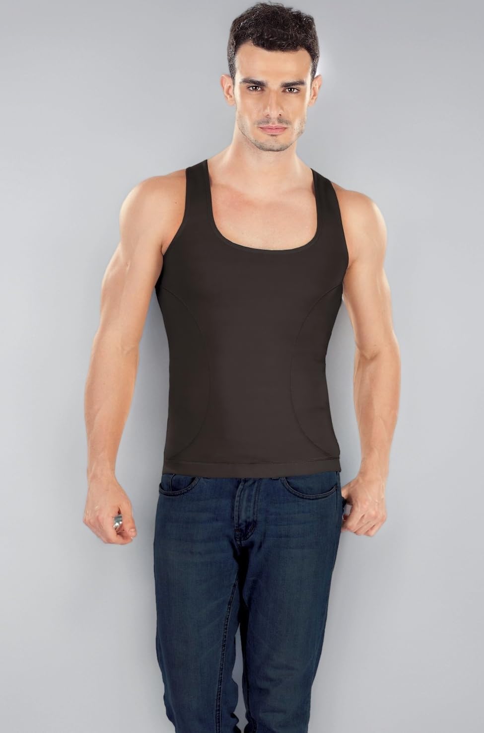 dermawear Men Zenrik High Compression Shapewear Vest for Chest and Abdomen