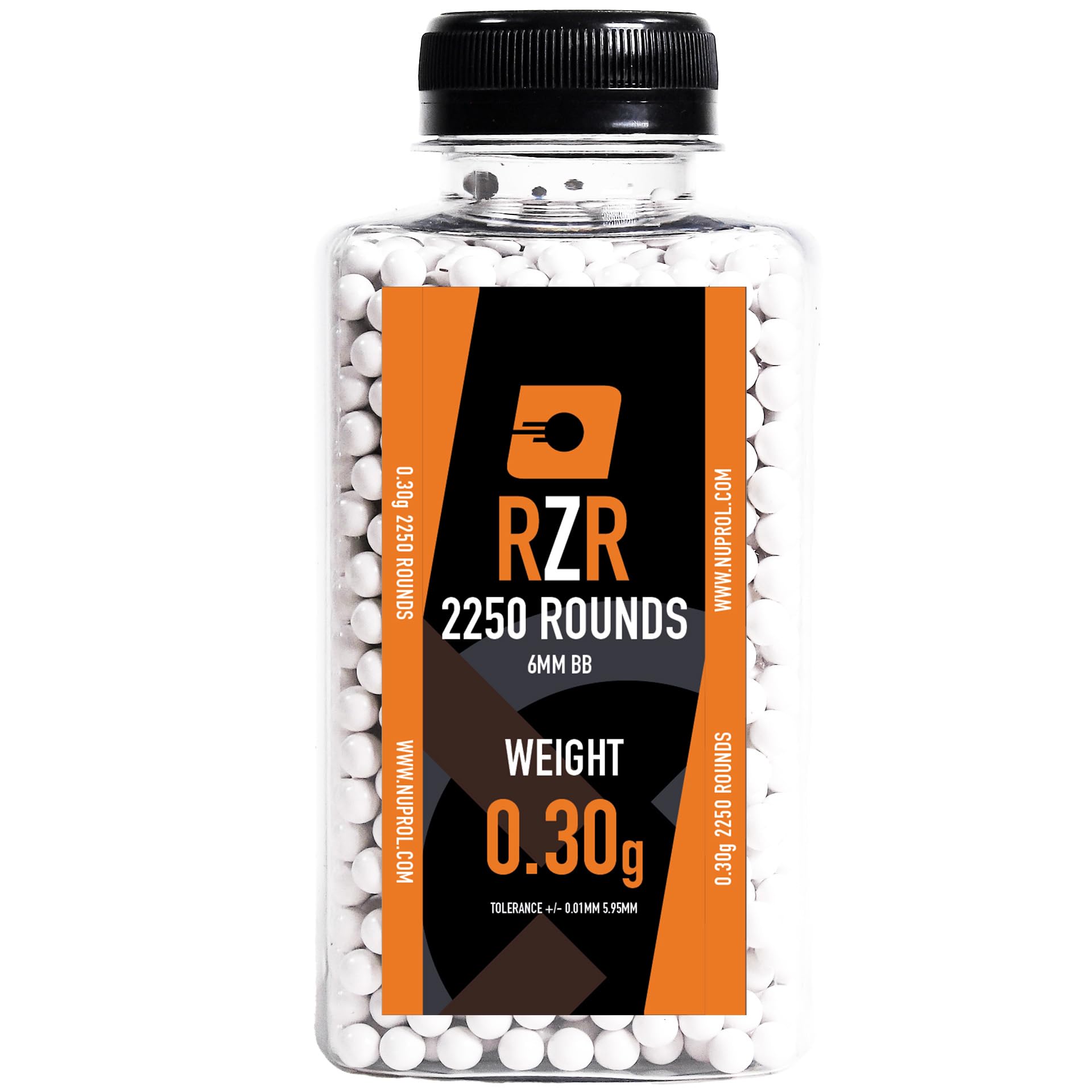 NUPROL RZR 0.30g 2250R 6mm Airsoft BBs Ammo Low Tolerance High Performance 5.95mm +/-0.01mm
