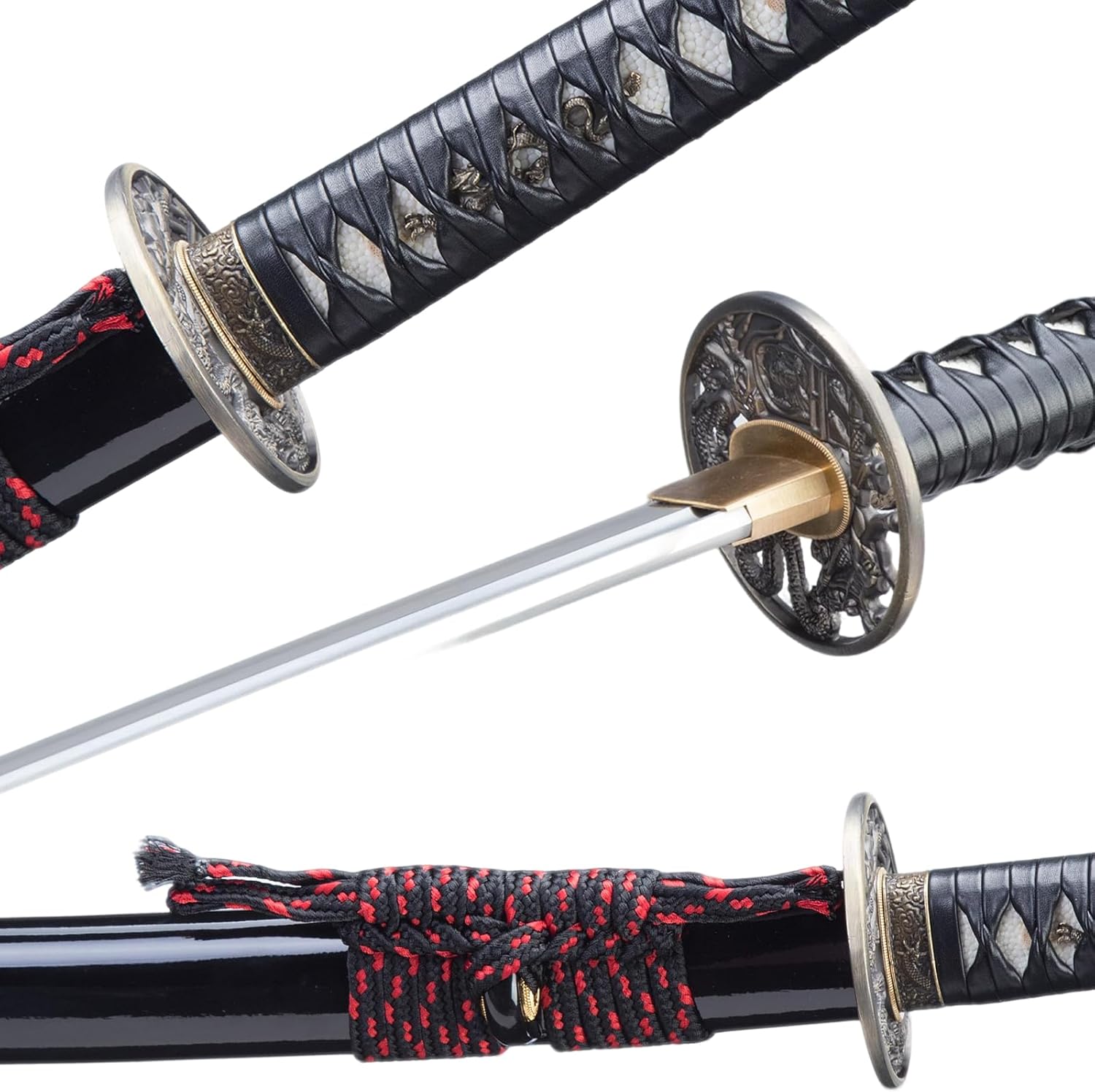 Katana Sword, Traditional Handmade Sword, Real 1060 High Carbon Steel Full Tang Katanas, Authentic Japanese Samurai Swords, for Practice, Training, Performance and Collection - Image 4